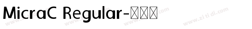 MicraC Regular字体转换